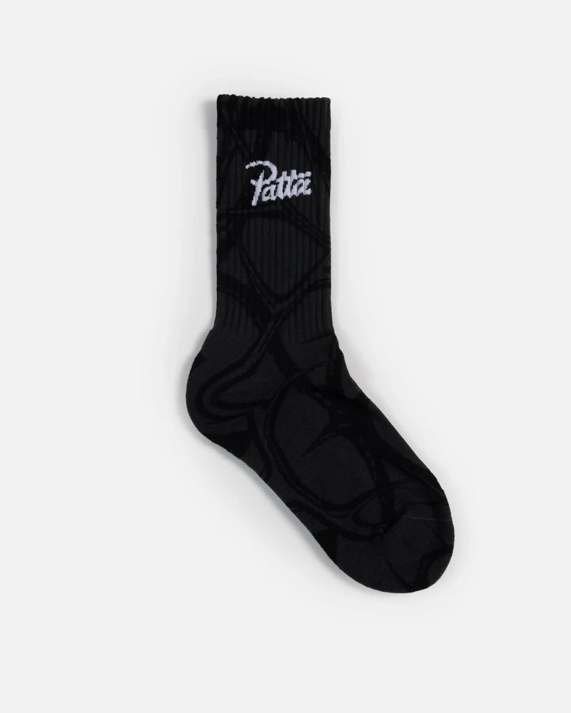 Patta Thorns Socks Grey Pinstripe
