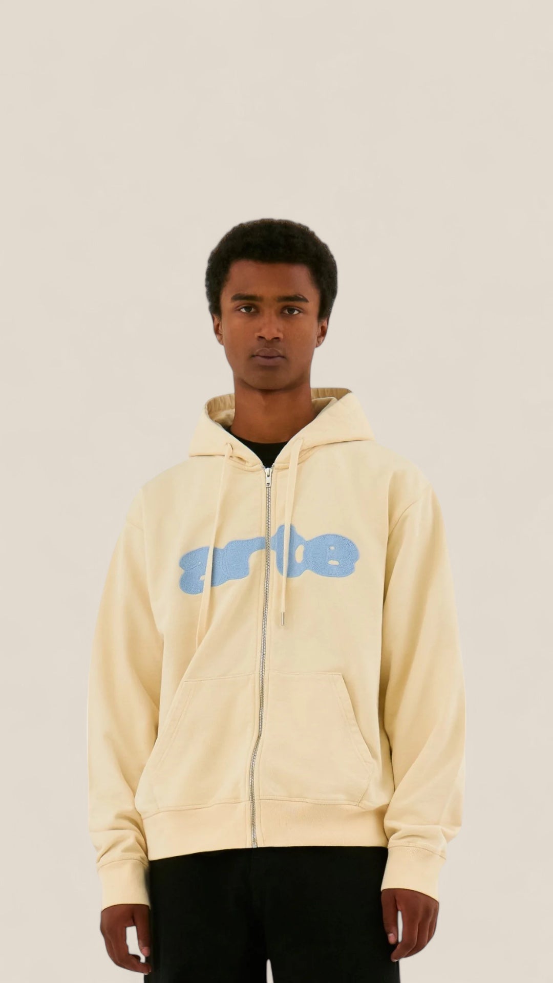 Embroidery Zip Hoodie