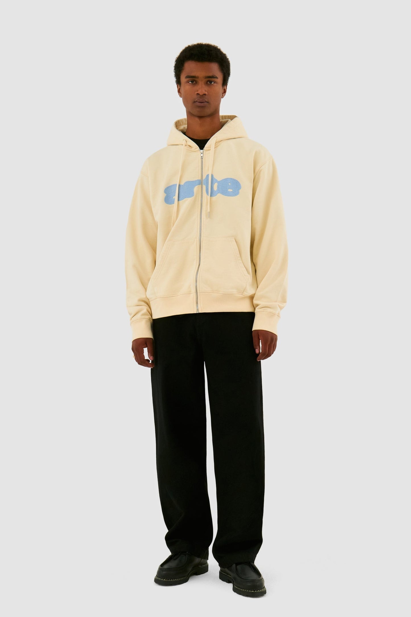 Embroidery Zip Hoodie