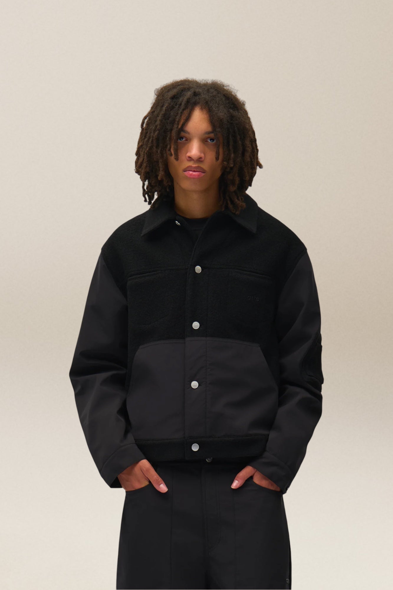 Nylon/Wool Combo Jacket