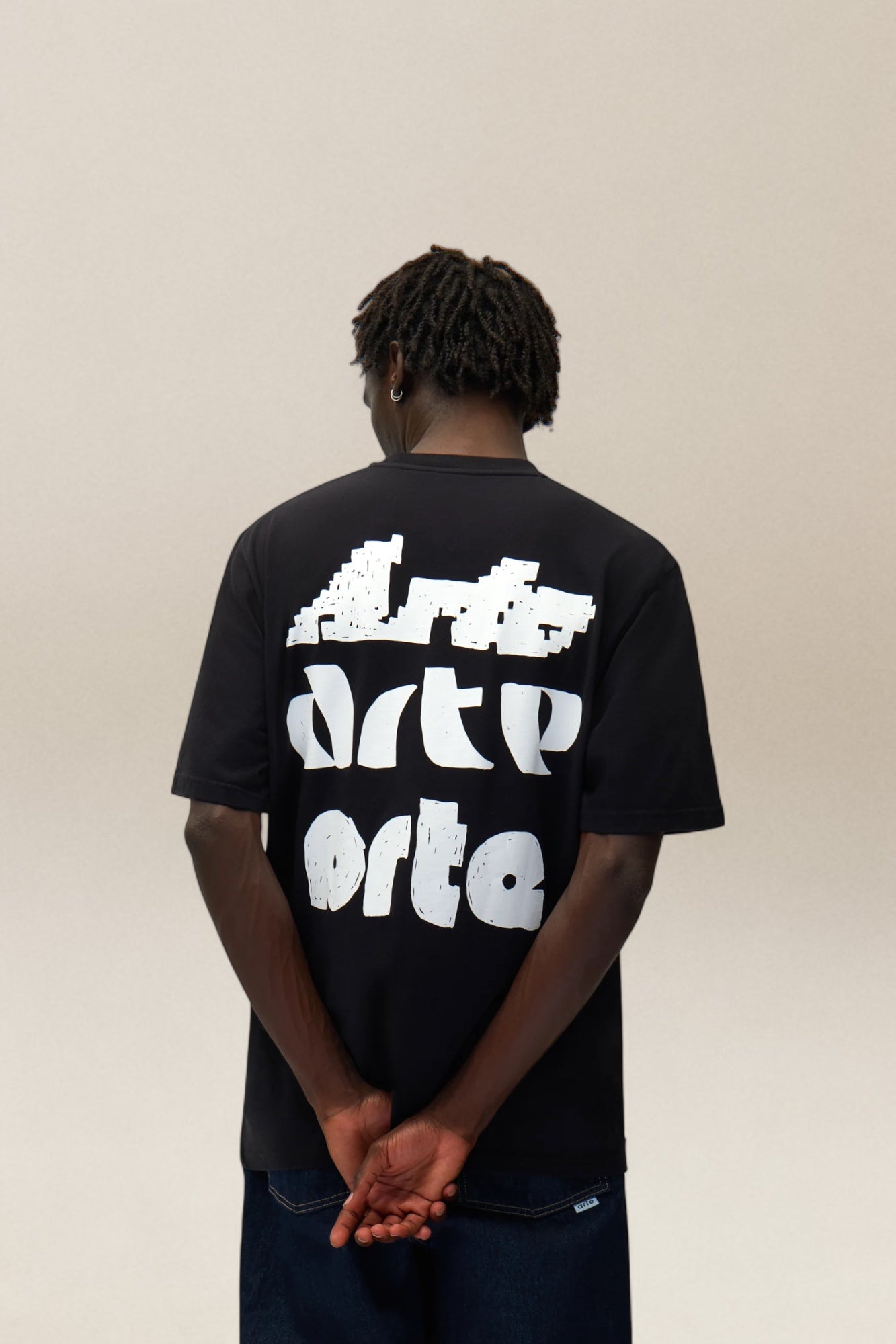 Multi Arte Print T-Shirt Black