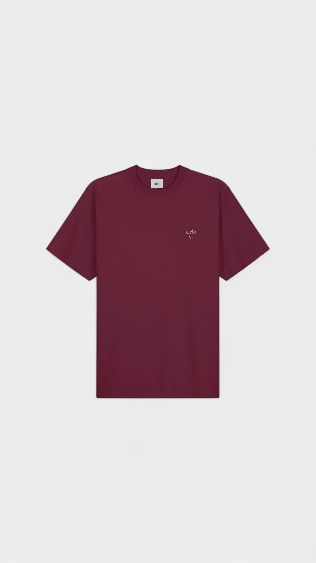 Arte Heart T-shirt Bordeaux