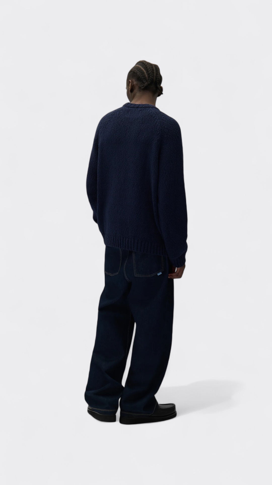 Pixel Front Knit Navy