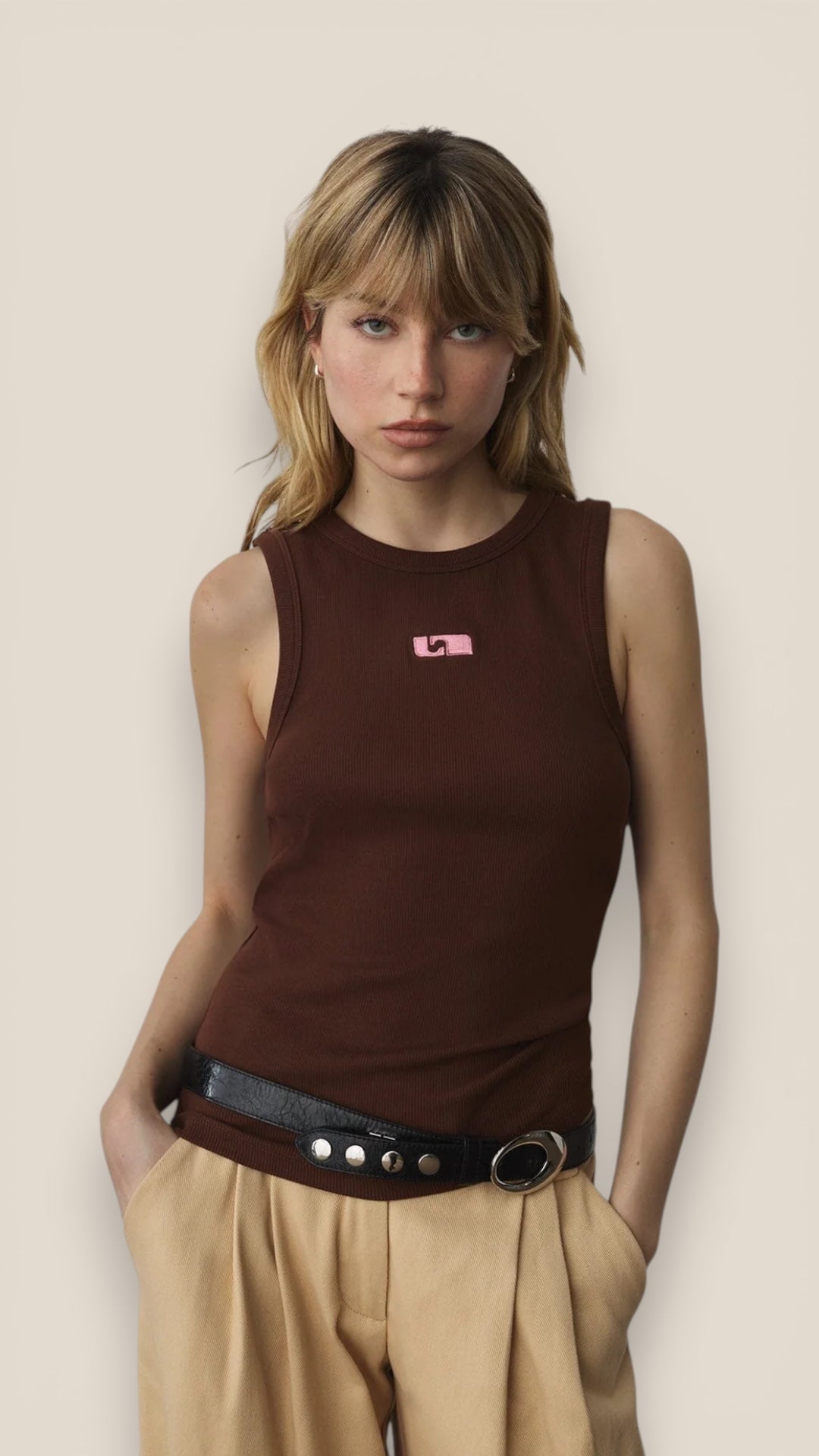 Embroidered Logo Tank Top