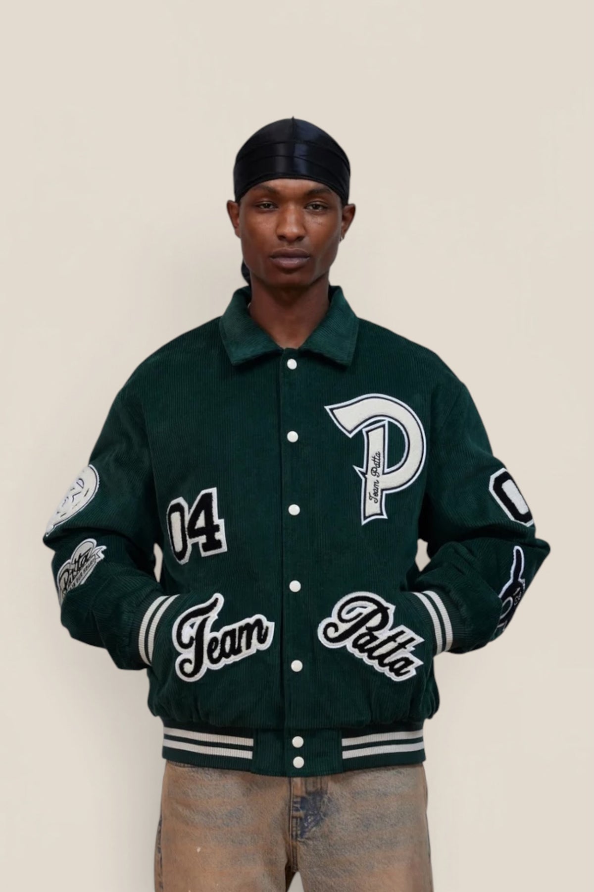Patta Corduroy Bomber Jacket Pine Grove