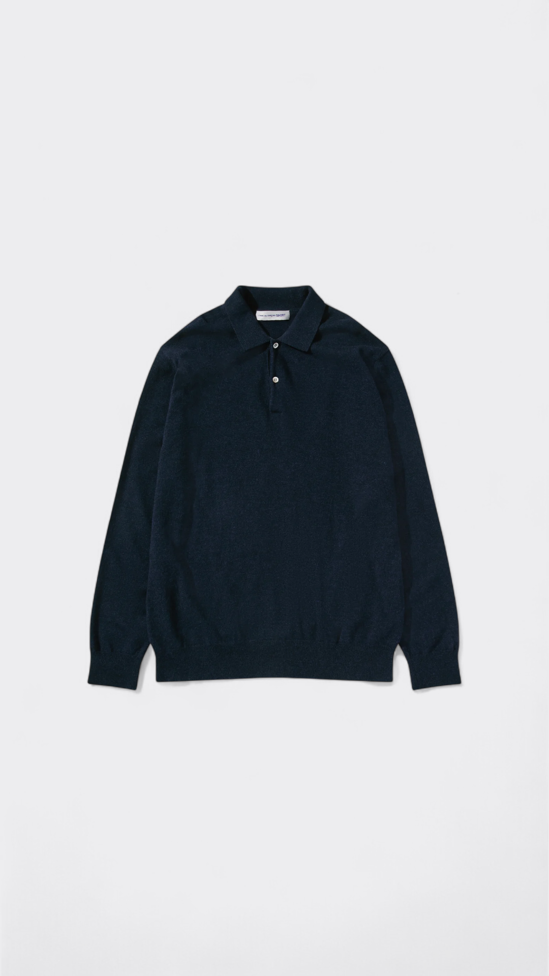 Men's Long Sleeve Polo Shirt Navy