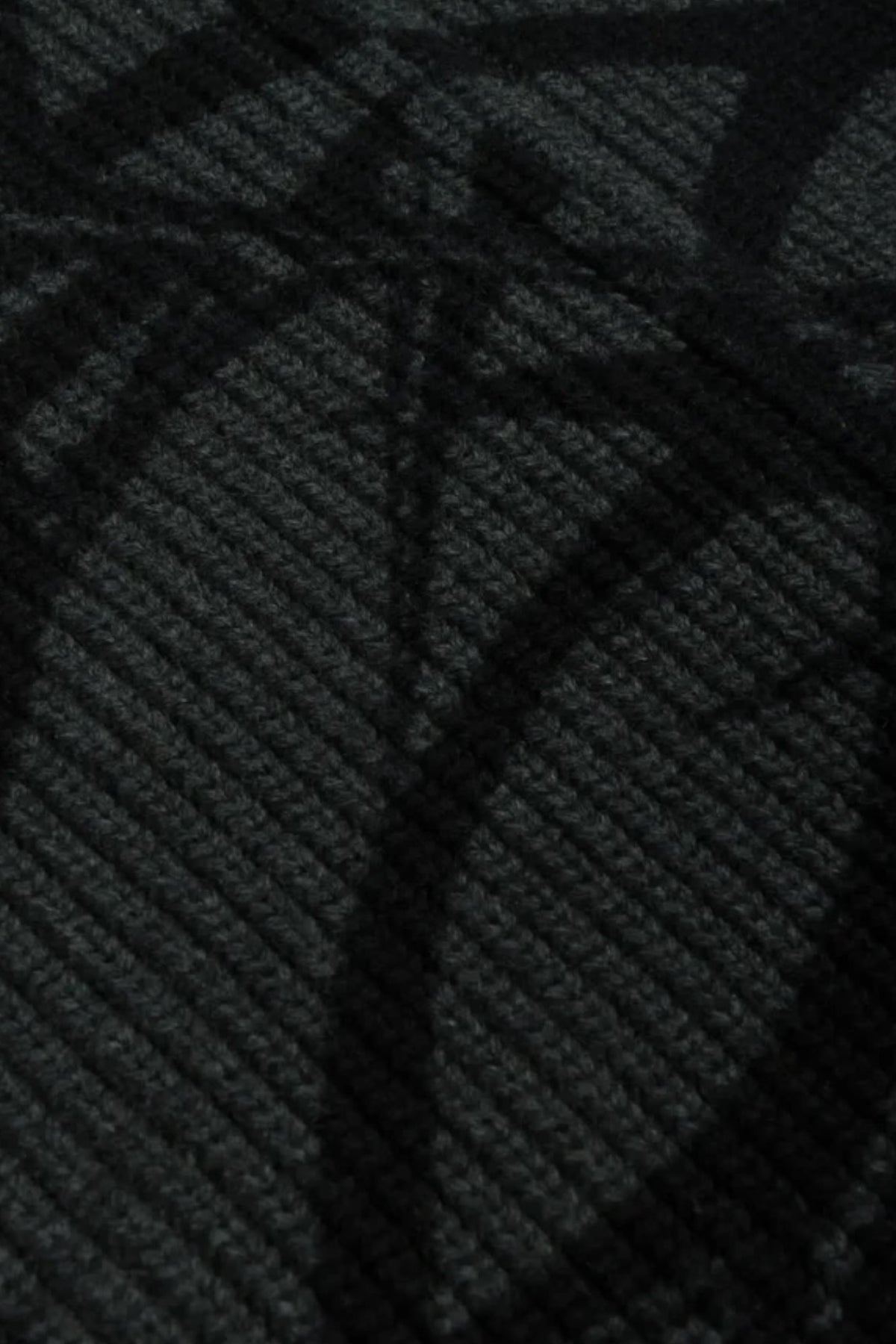 Patta Ribbed Knitted Cardigan Grey Pinstripe