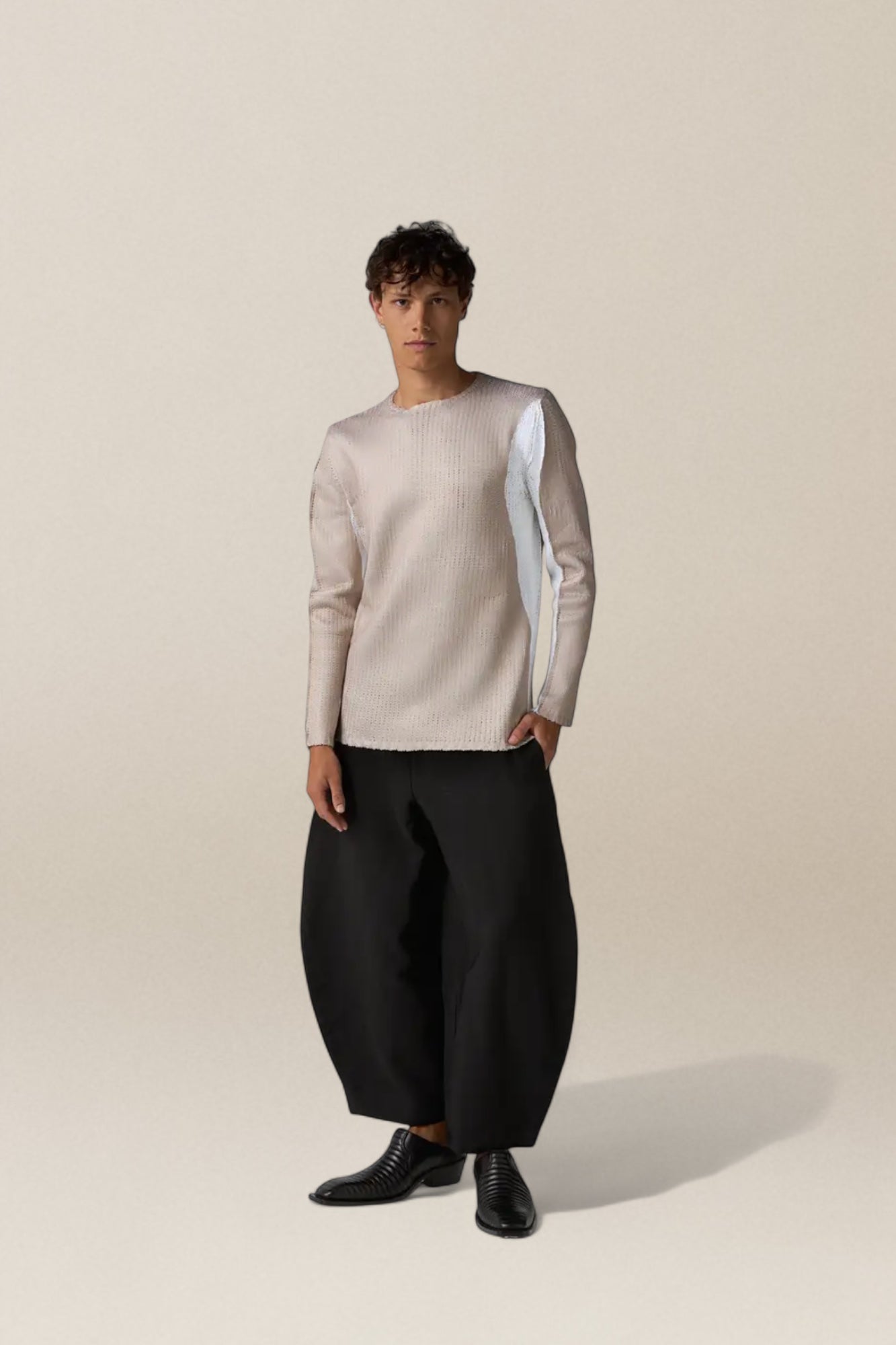 Tartan Overprint Sweater