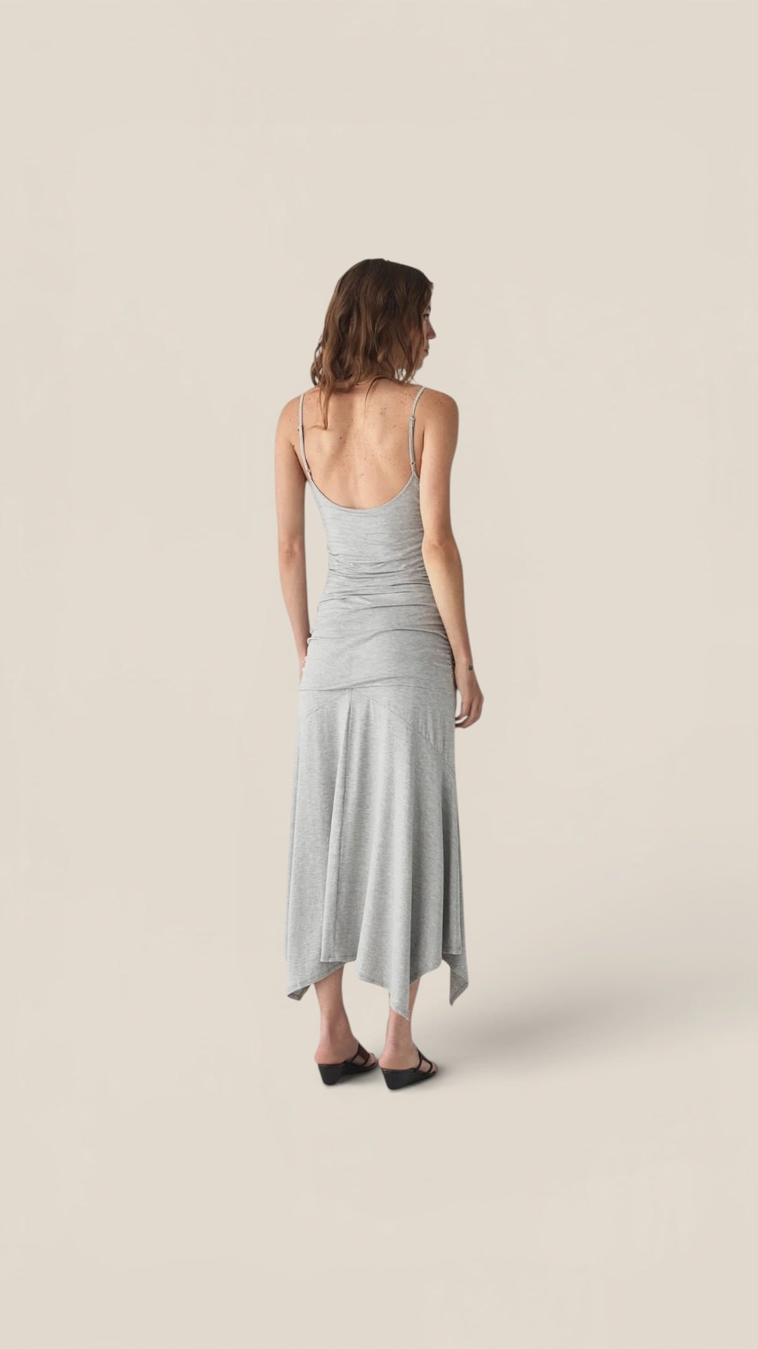 Luma Grey Midi Dress