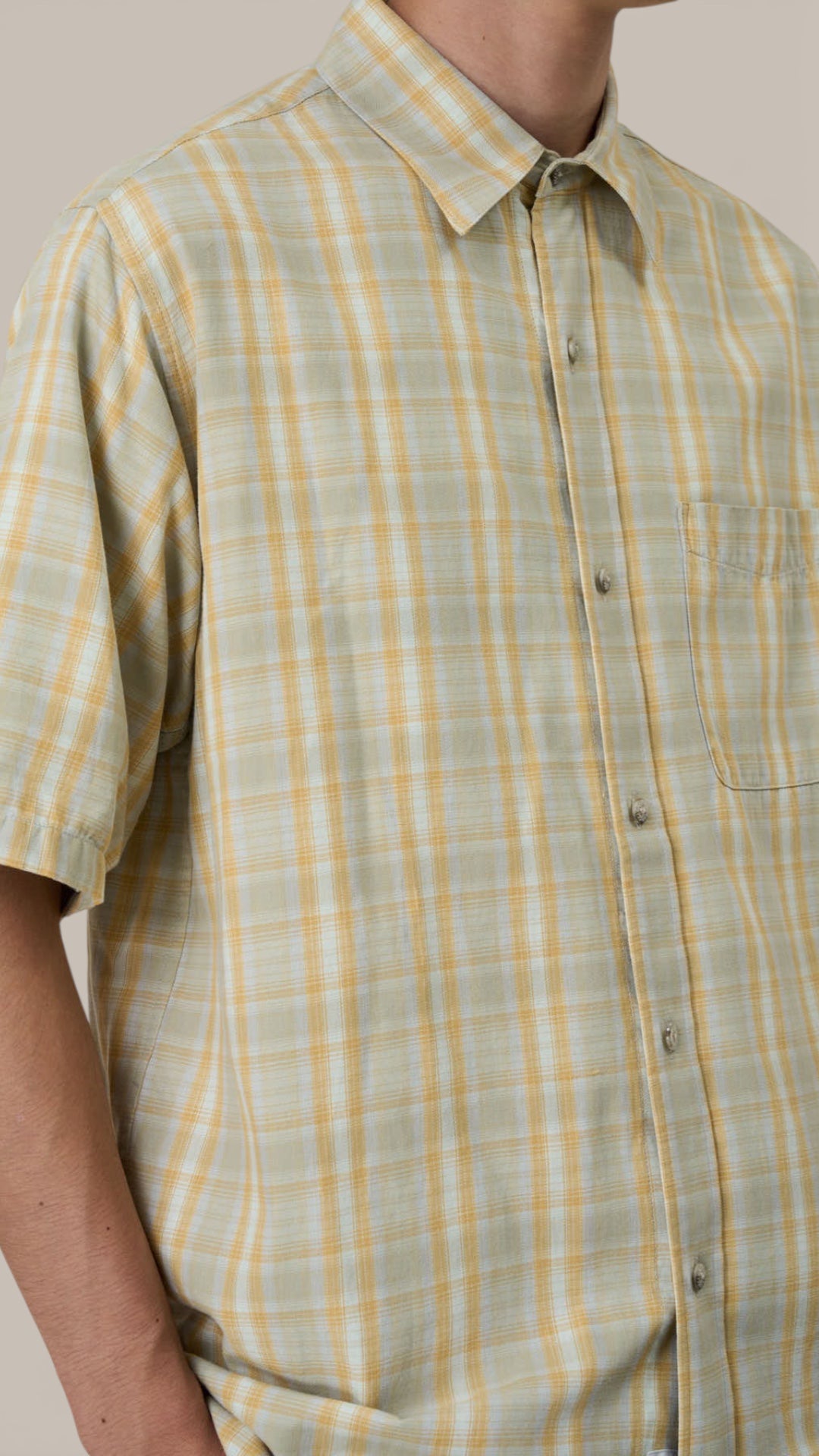 S/S Checkered Ombre Shirt