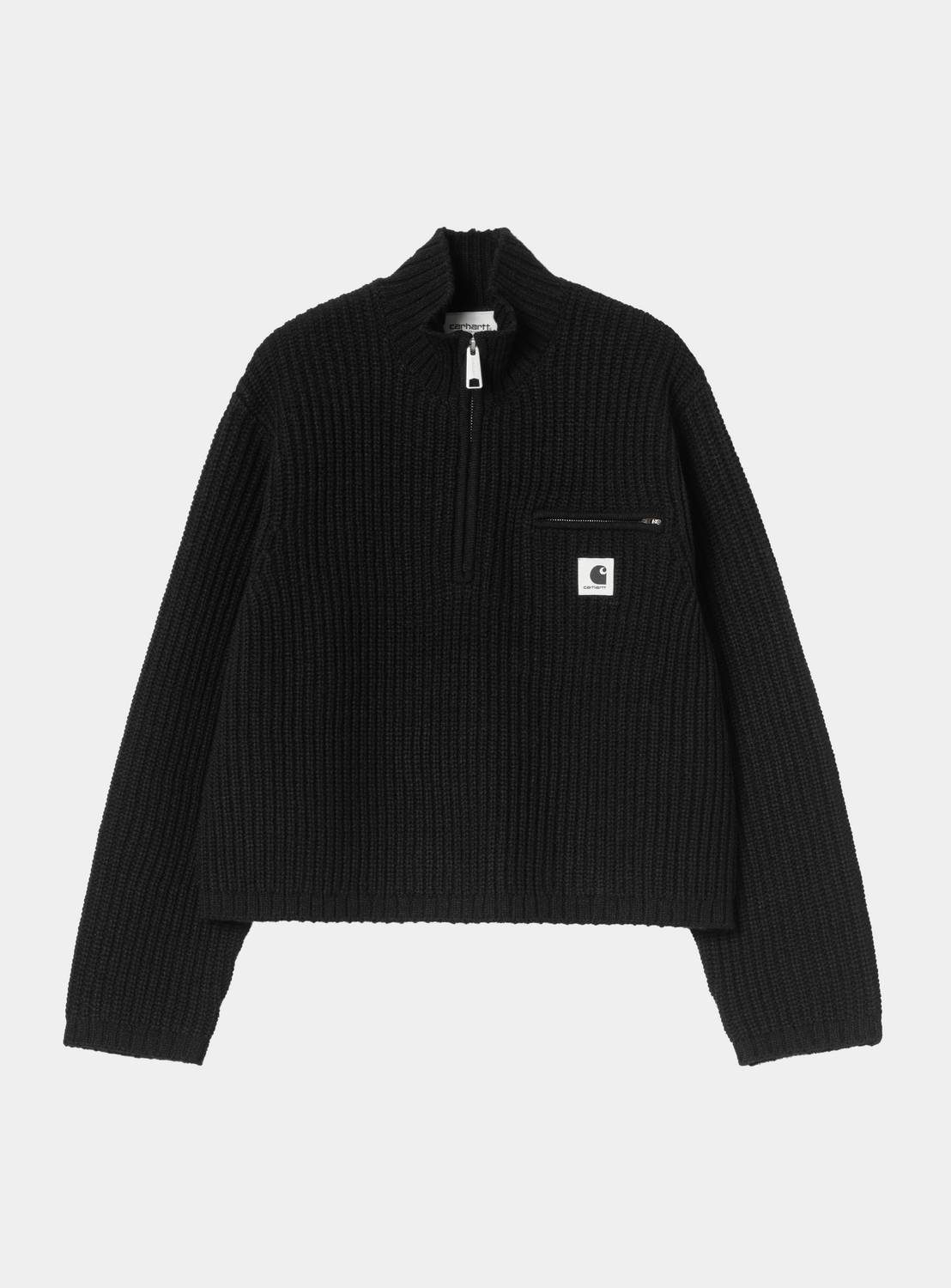 W' Detroit Half Zip Sweater Black - modelo