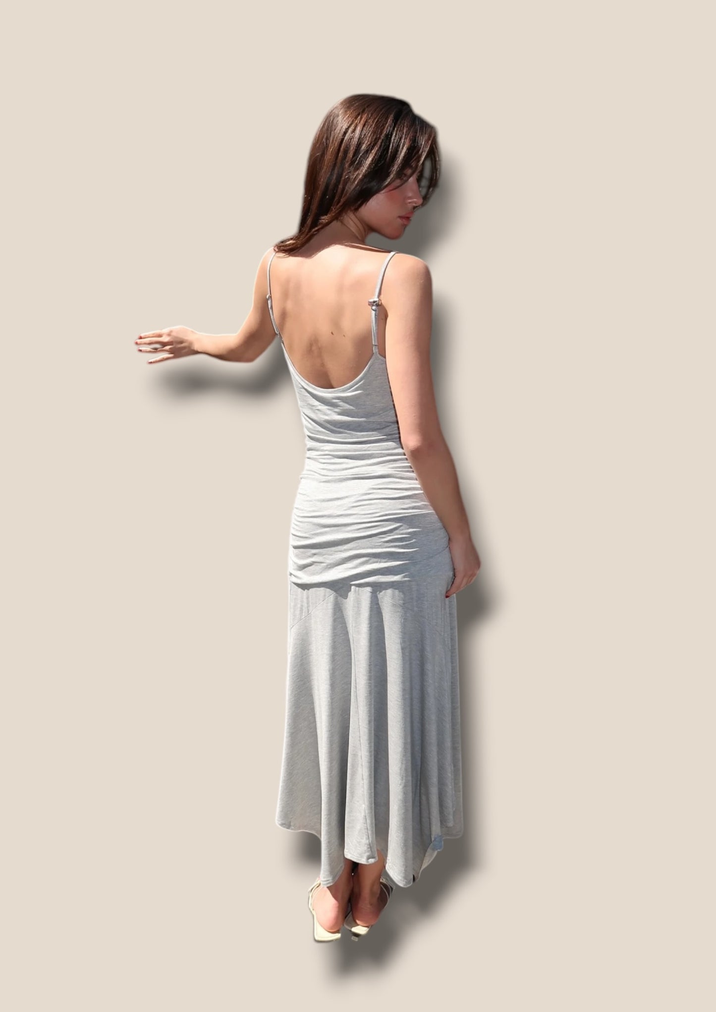 Luma Grey Midi Dress