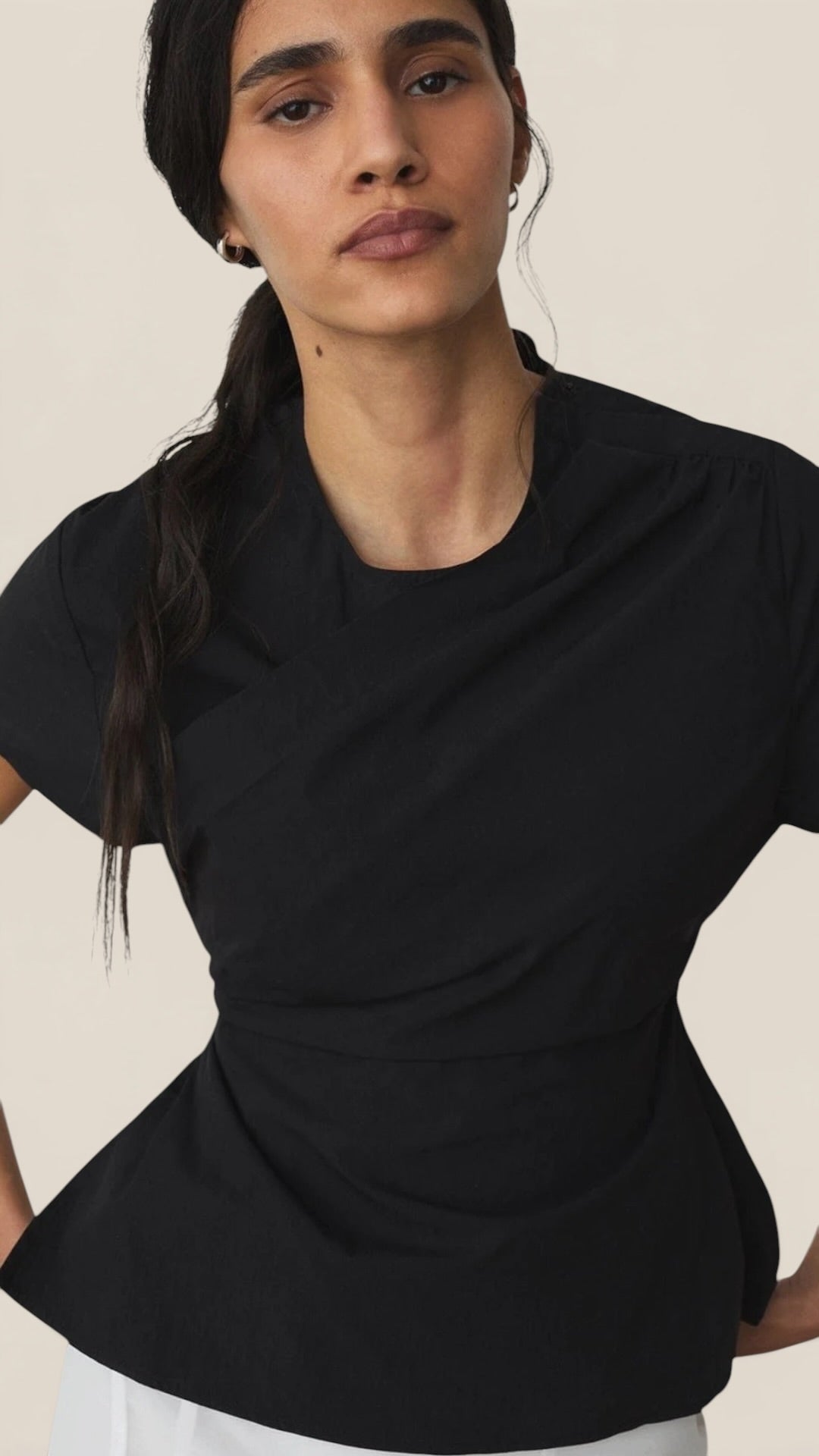 Raven Asymmetric Blouse
