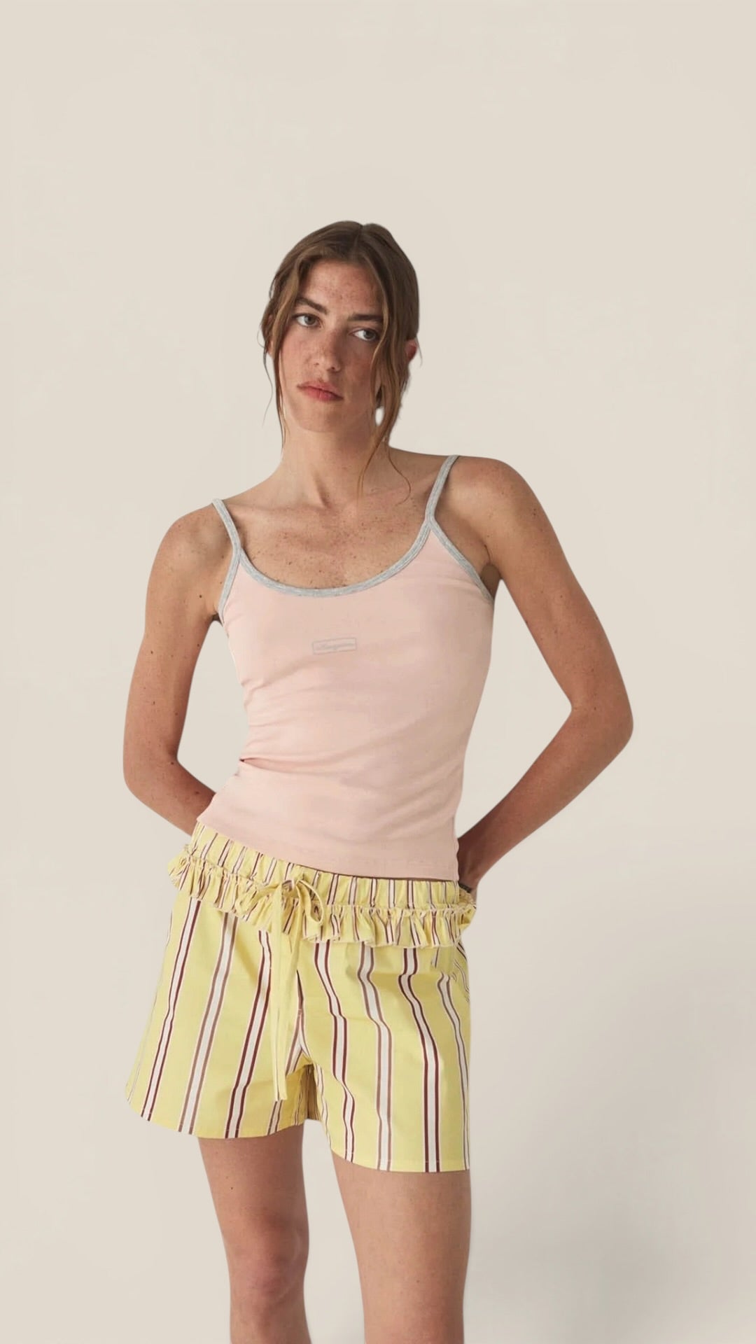Caos Striped Poplin Boxer Pants
