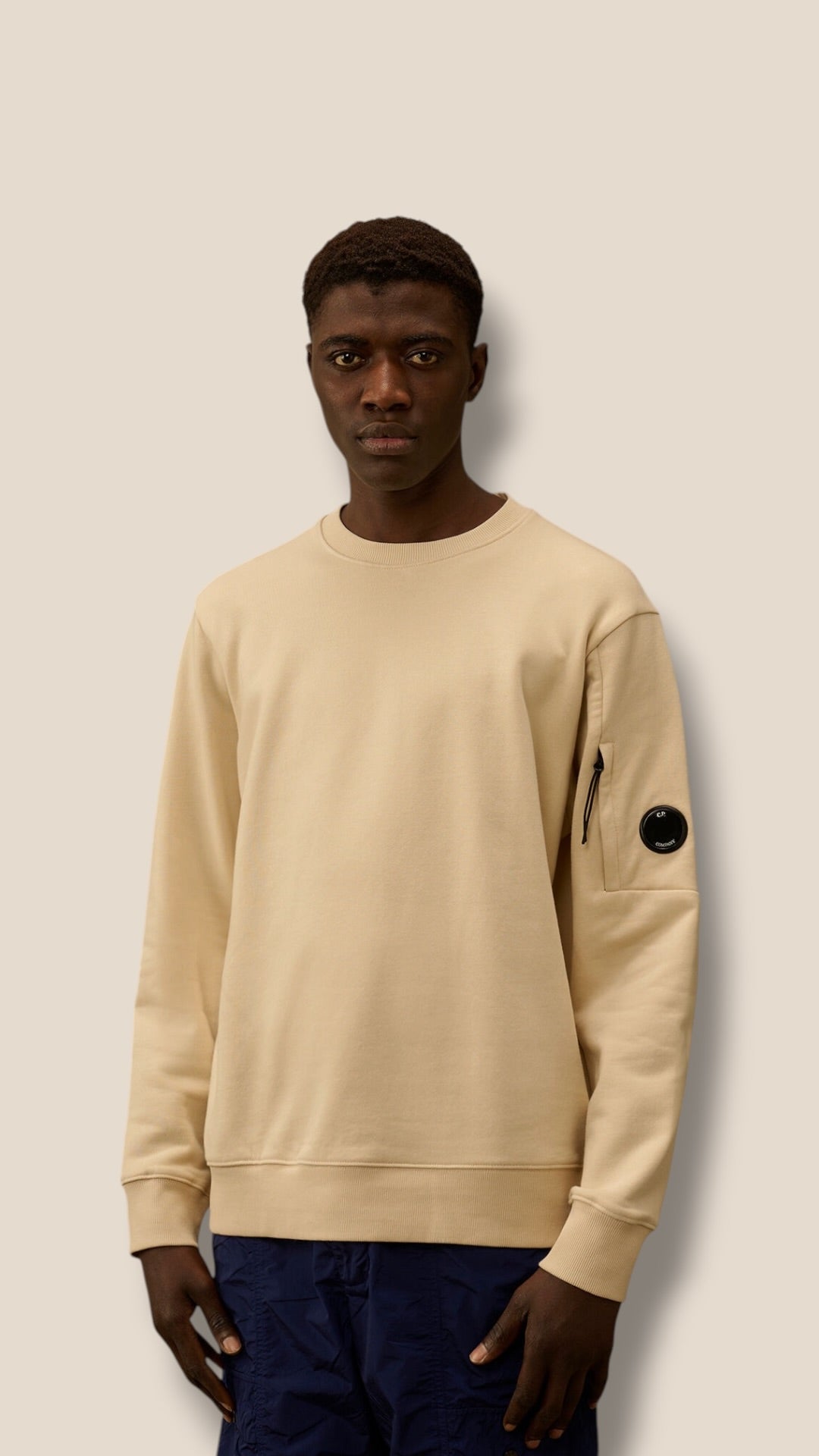 Diagonal Raised Fleece Crewneck Lens Sweatshirt