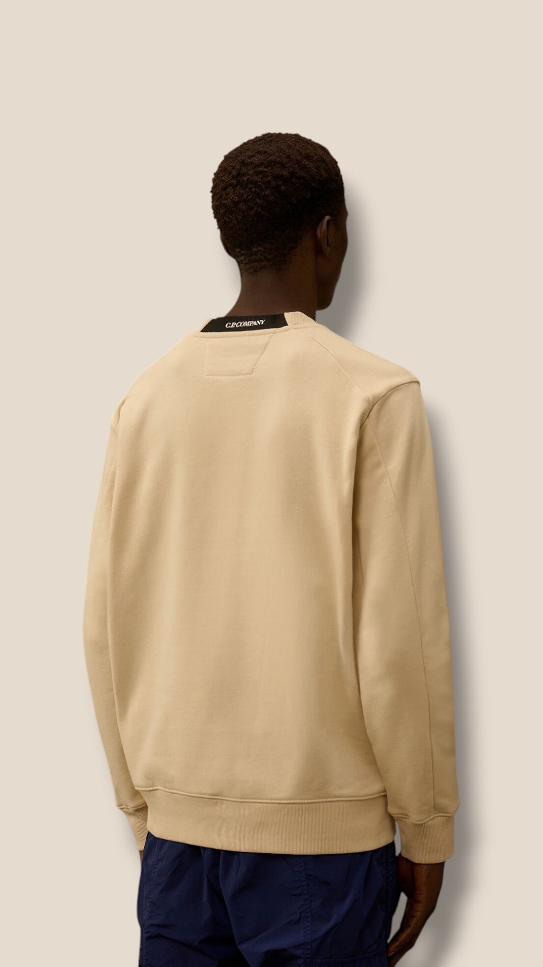 Diagonal Raised Fleece Crewneck Lens Sweatshirt