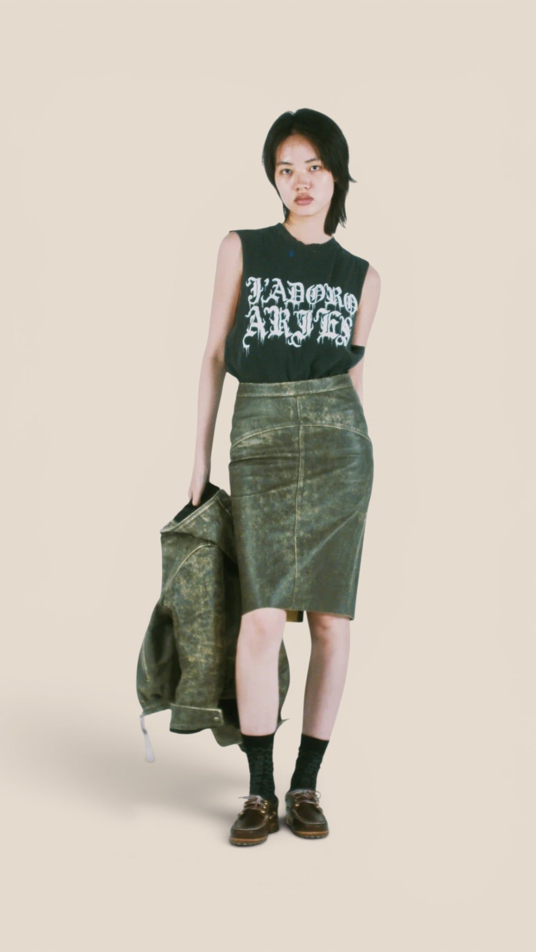 Faded Gothic J’adoro Muscle Vest