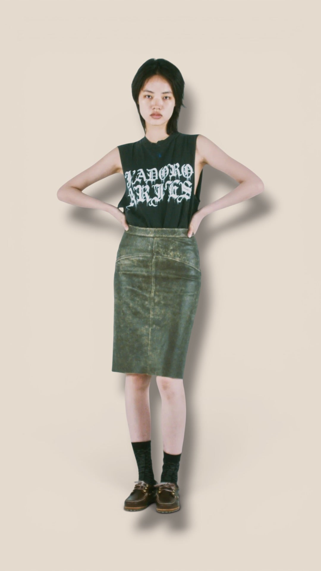 Faded Gothic J’adoro Muscle Vest