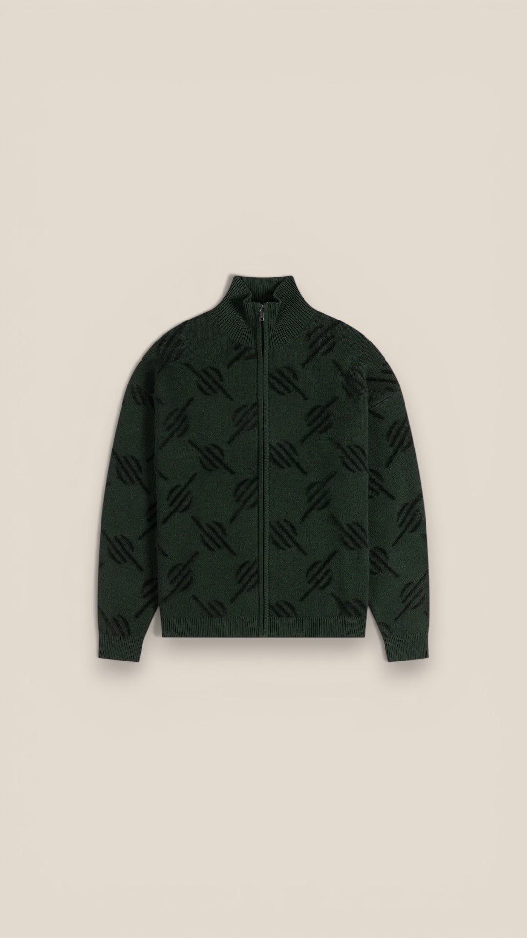 Rosin Monogram Knit Zip Up