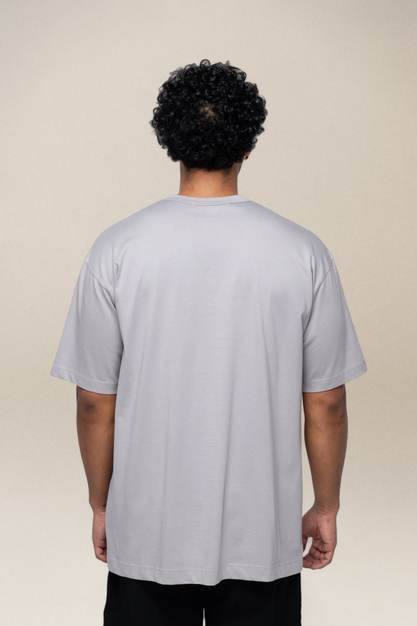 Logo Mens Shirt Knit Grey