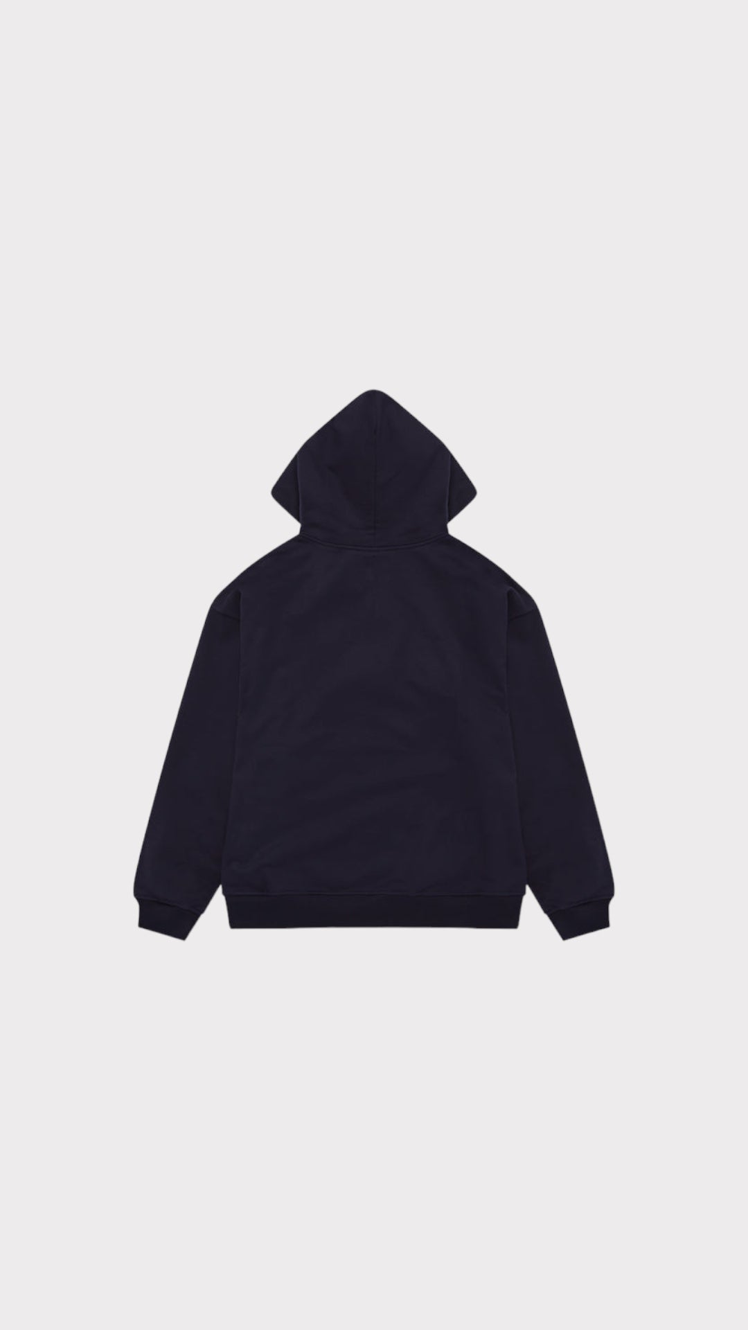 Logo Zipped Hoodie Navy