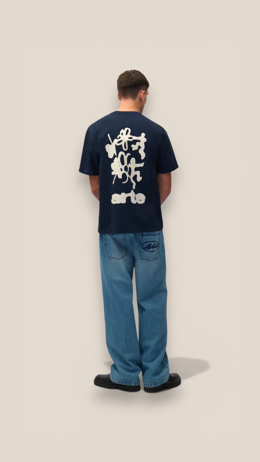 Blurry Back Print T-Shirt