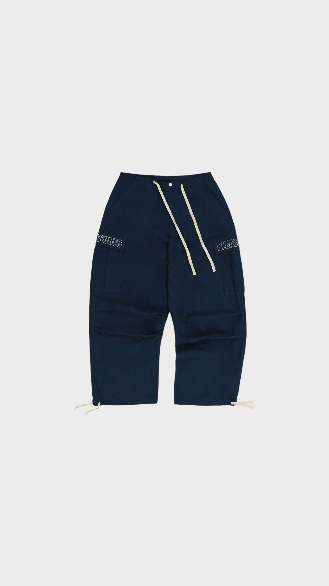 Visitor Wide Fit Cargo Pants Navy