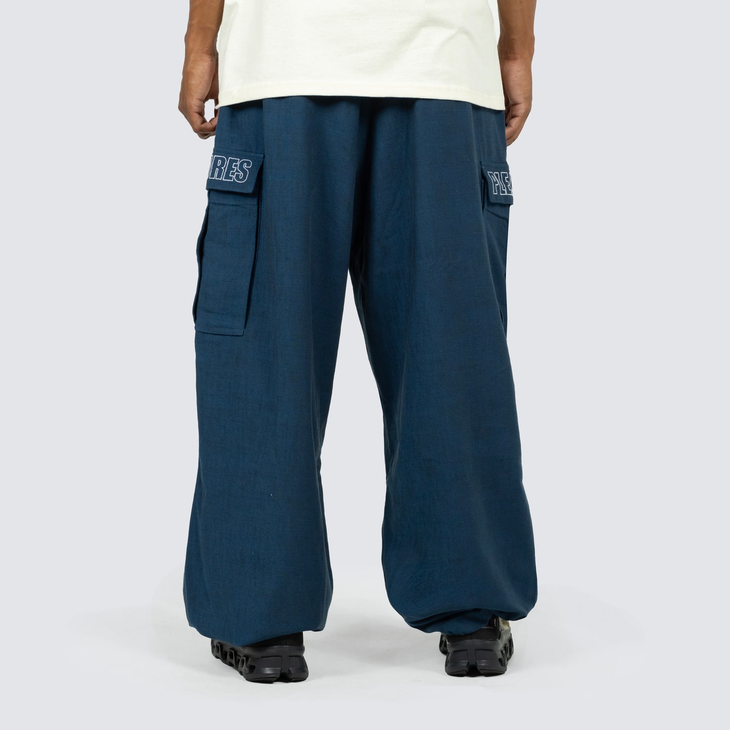 Visitor Wide Fit Cargo Pants Navy