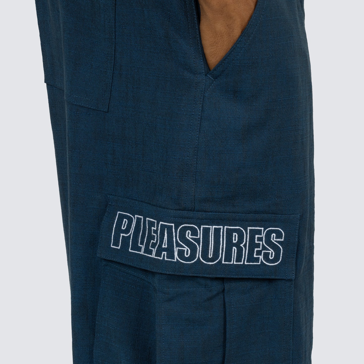 Visitor Wide Fit Cargo Pants Navy