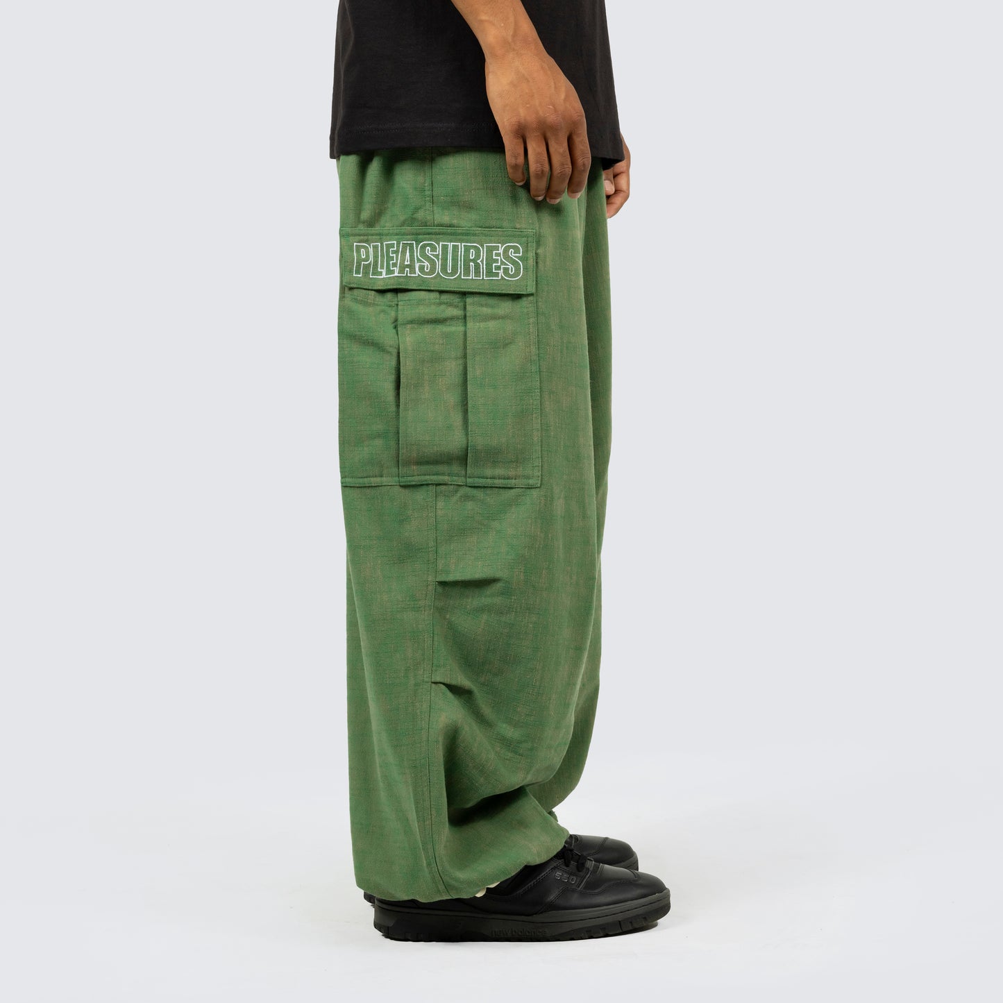 Visitor Wide Fit Cargo Pants Green