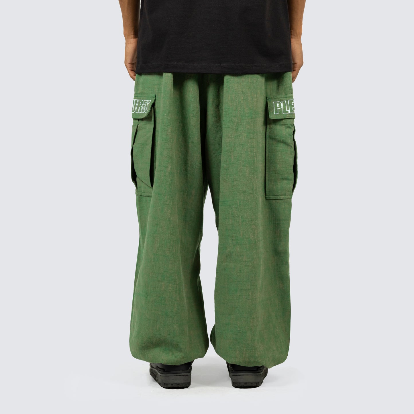 Visitor Wide Fit Cargo Pants Green