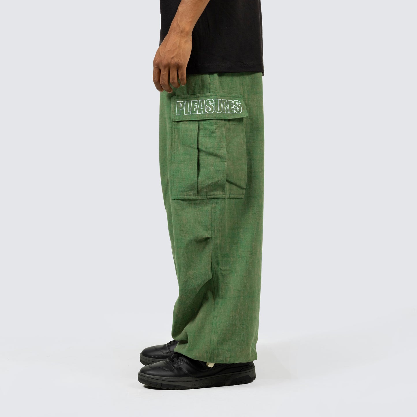 Visitor Wide Fit Cargo Pants Green