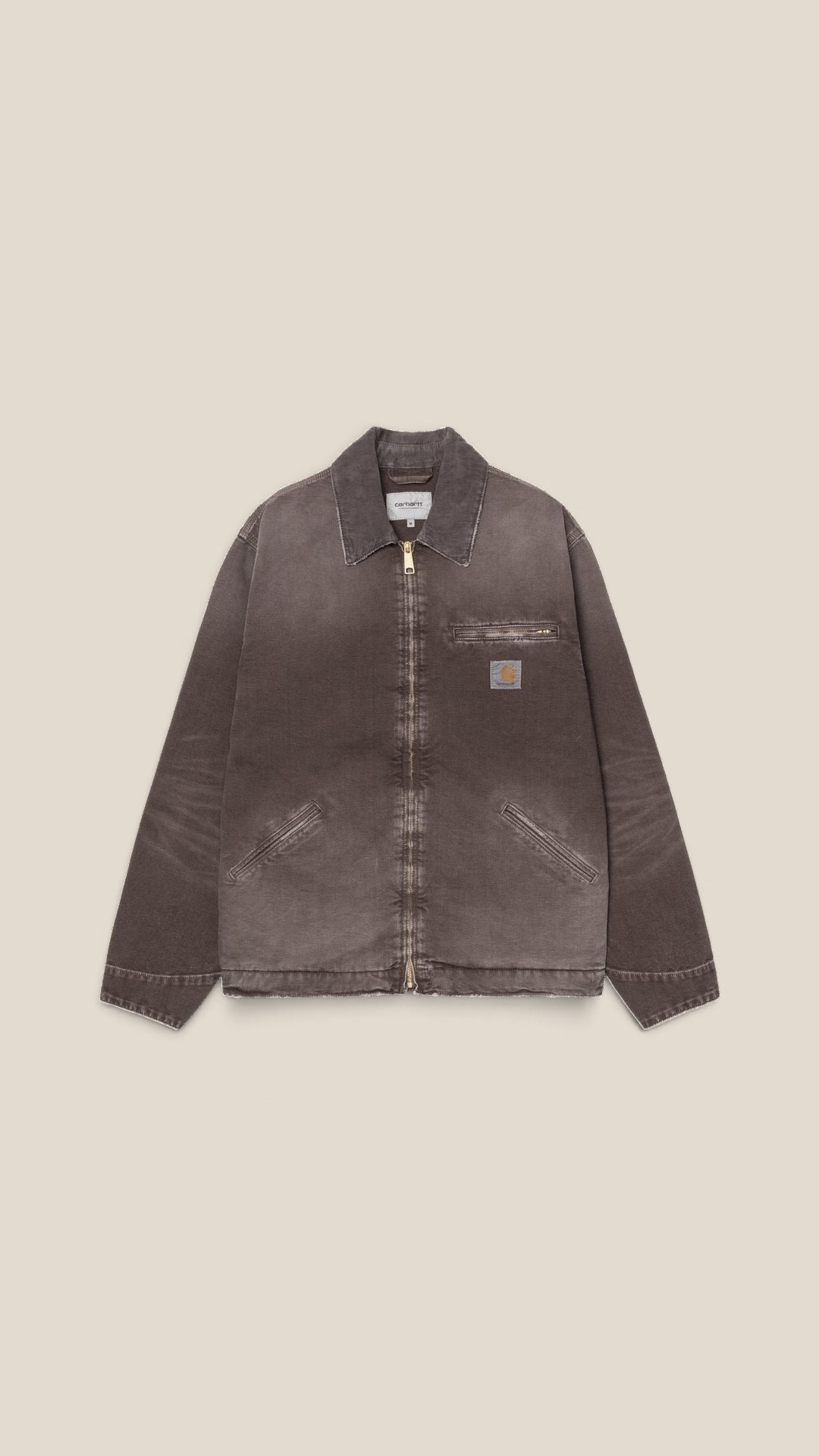 Carhartt WIP OG Detroit Jacket Tobacco Destroy Wash - foto producto