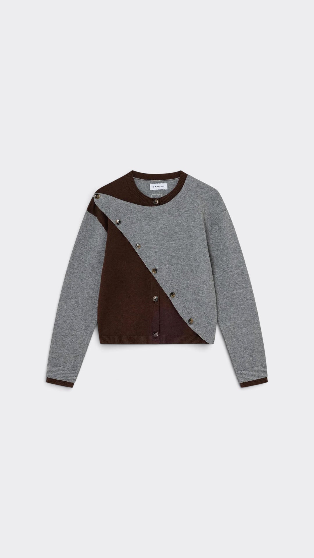 Egla Grey Asymmetric Cardigan