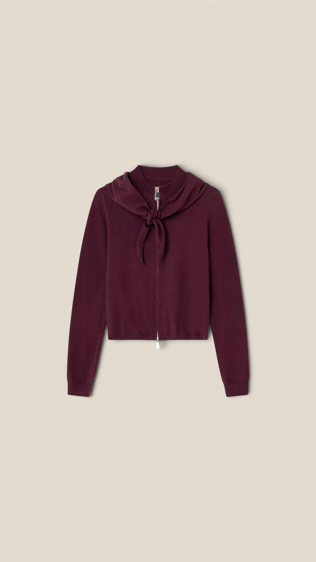 Frida Plum Zipper Knit