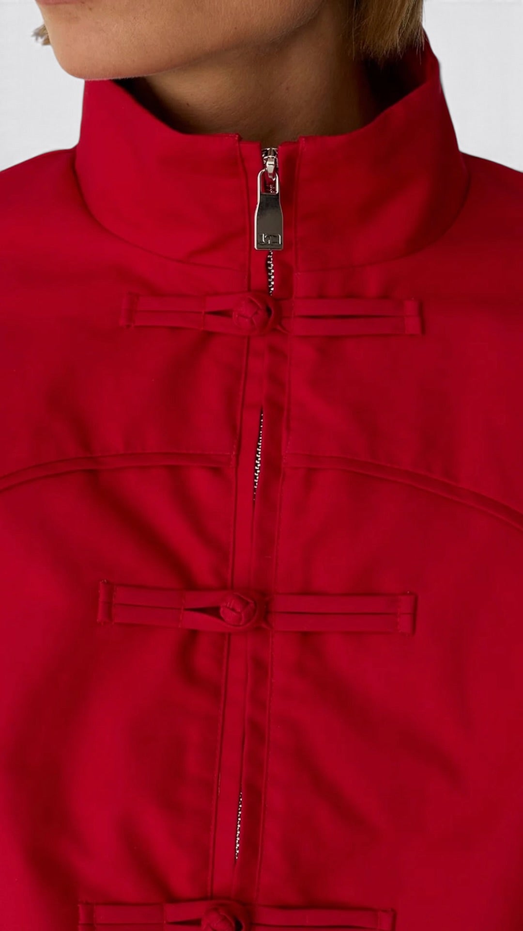Sylvie Red Bomber Jacket