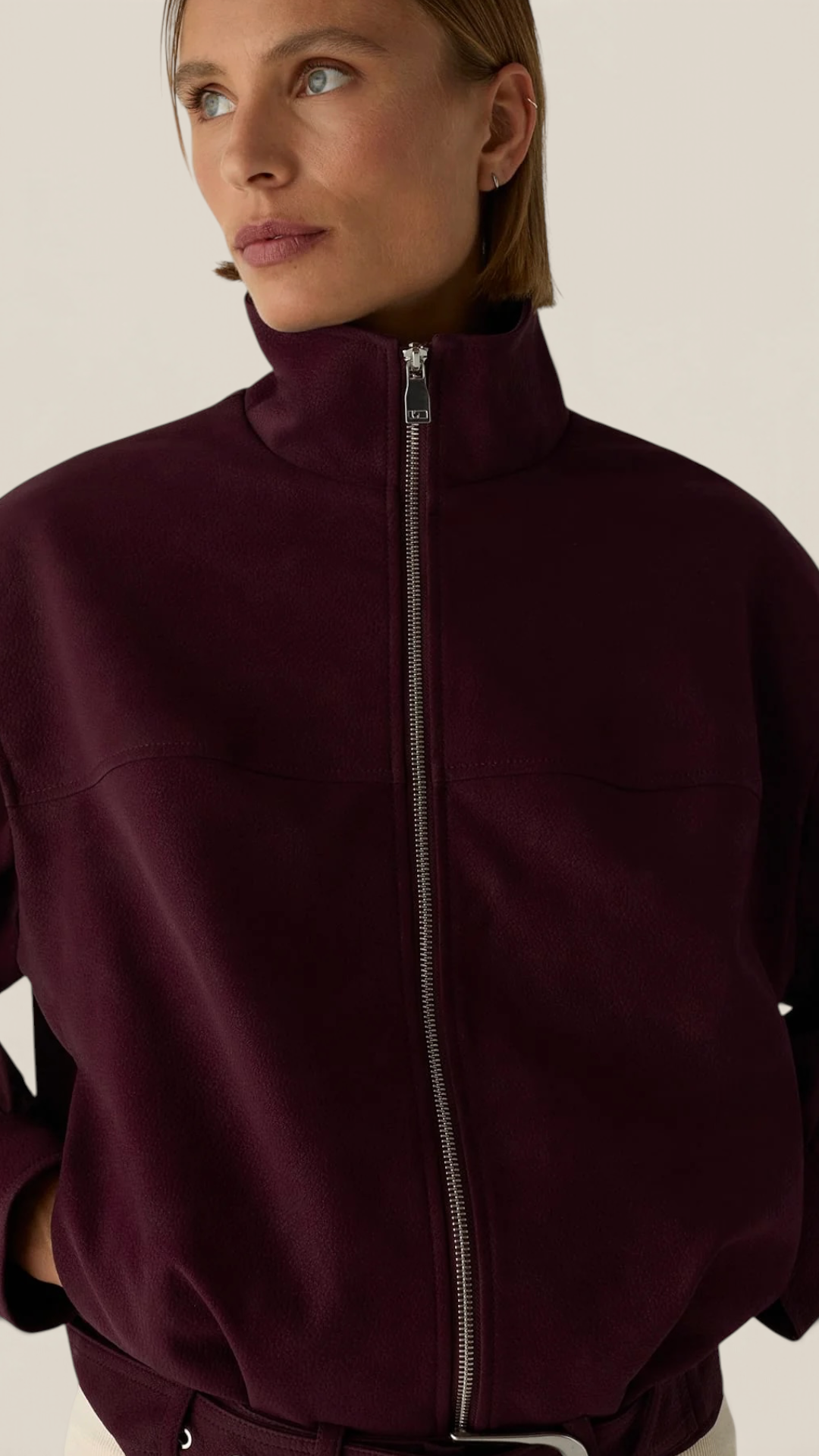 Signy Burgundy Bomber Jacket