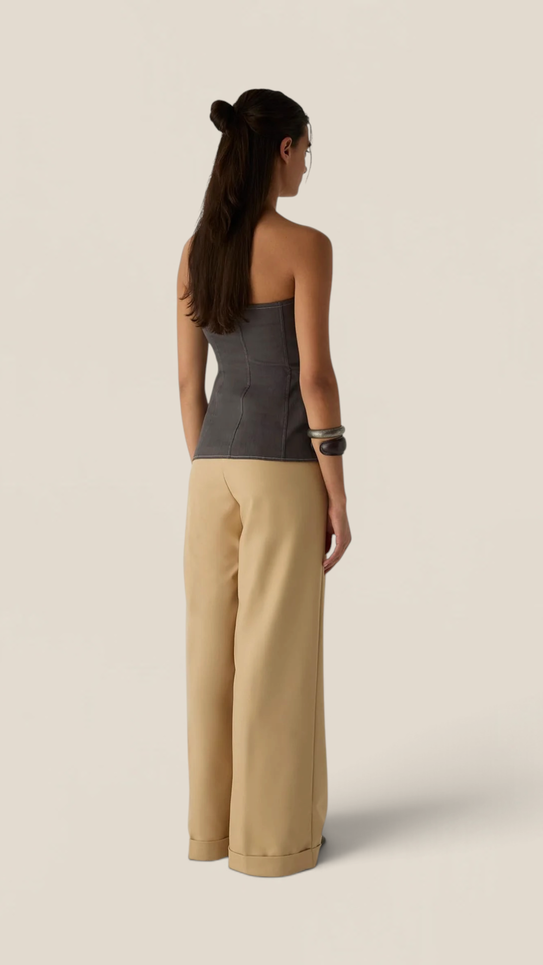 Lioren Grey Sleeveless Top