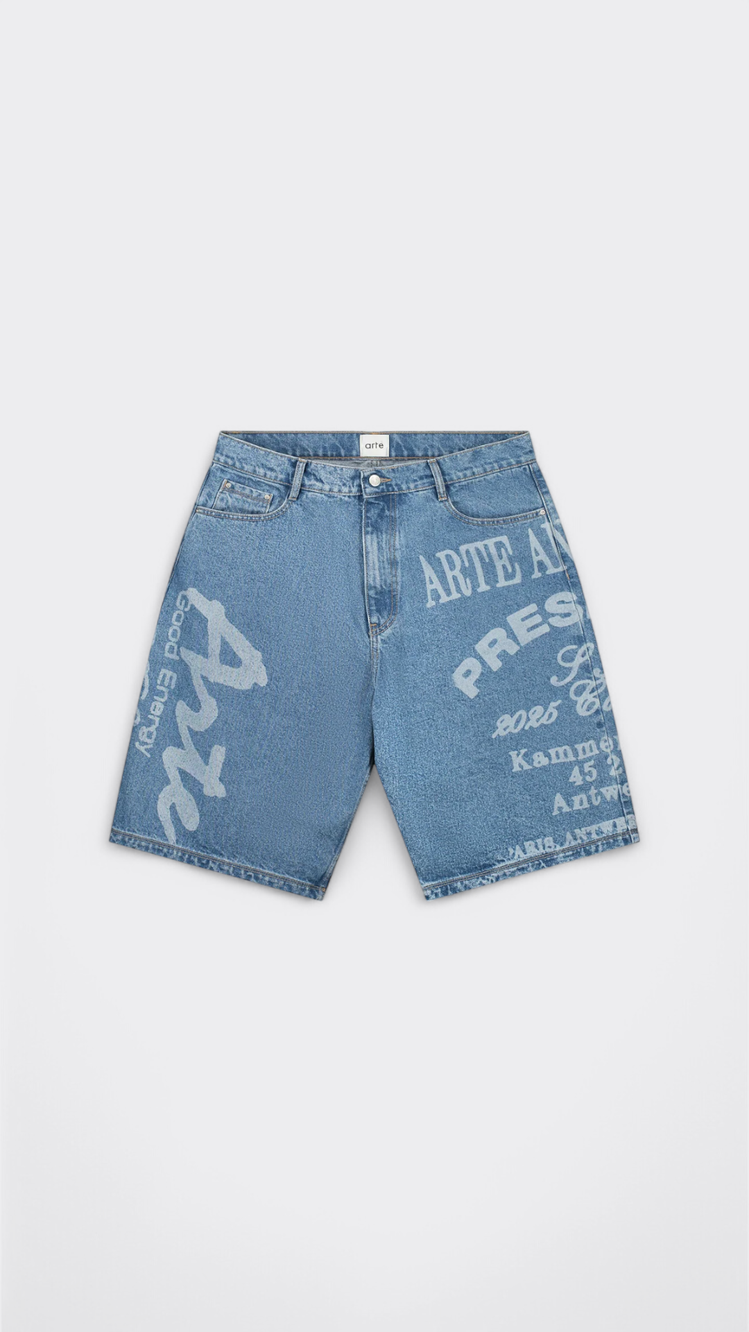 Arte Print Shorts Bleach