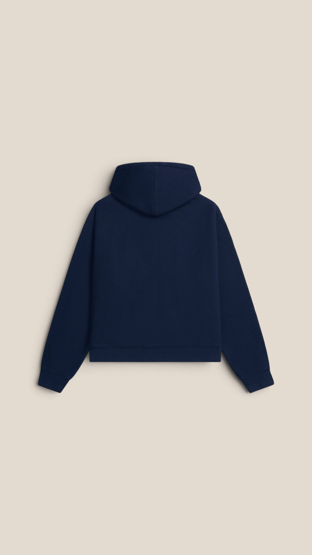 Patta Waffle Reversible Zip Up Hooded Sweater Black Iris - foto producto