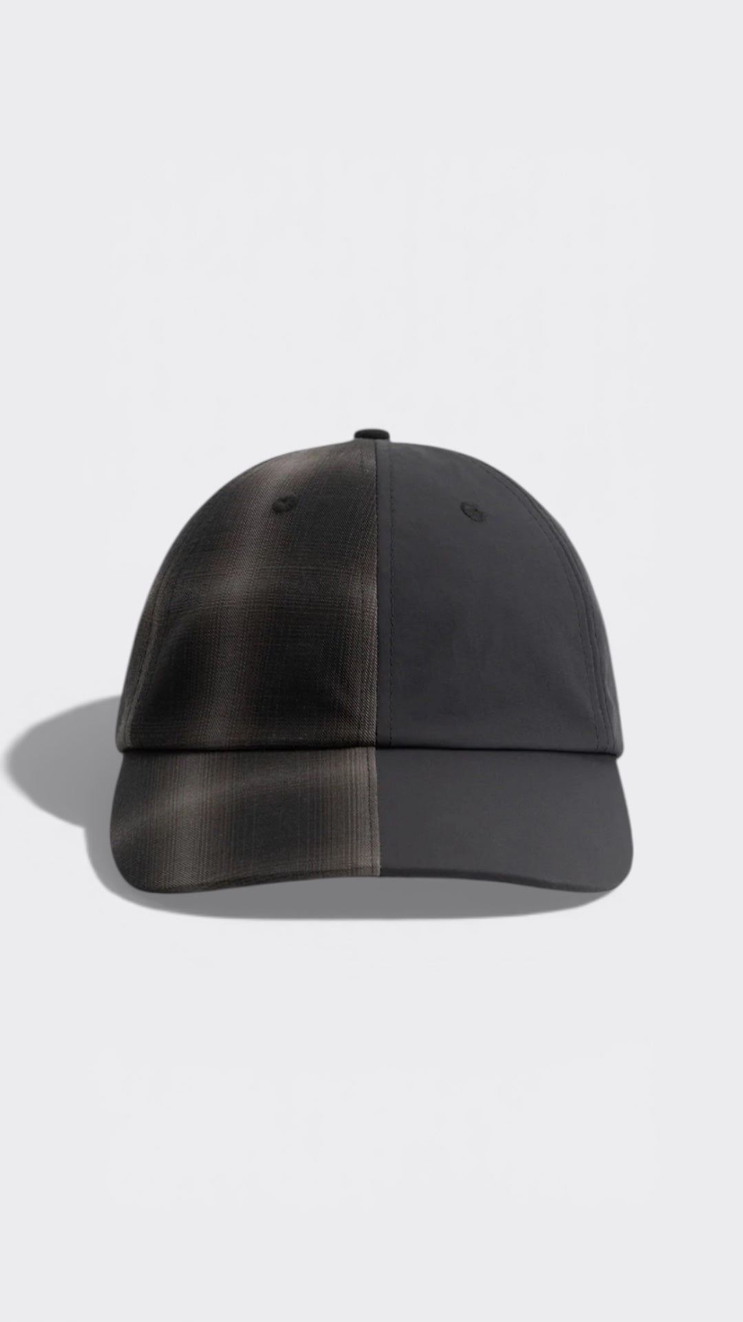 Plaided Nylon Cap