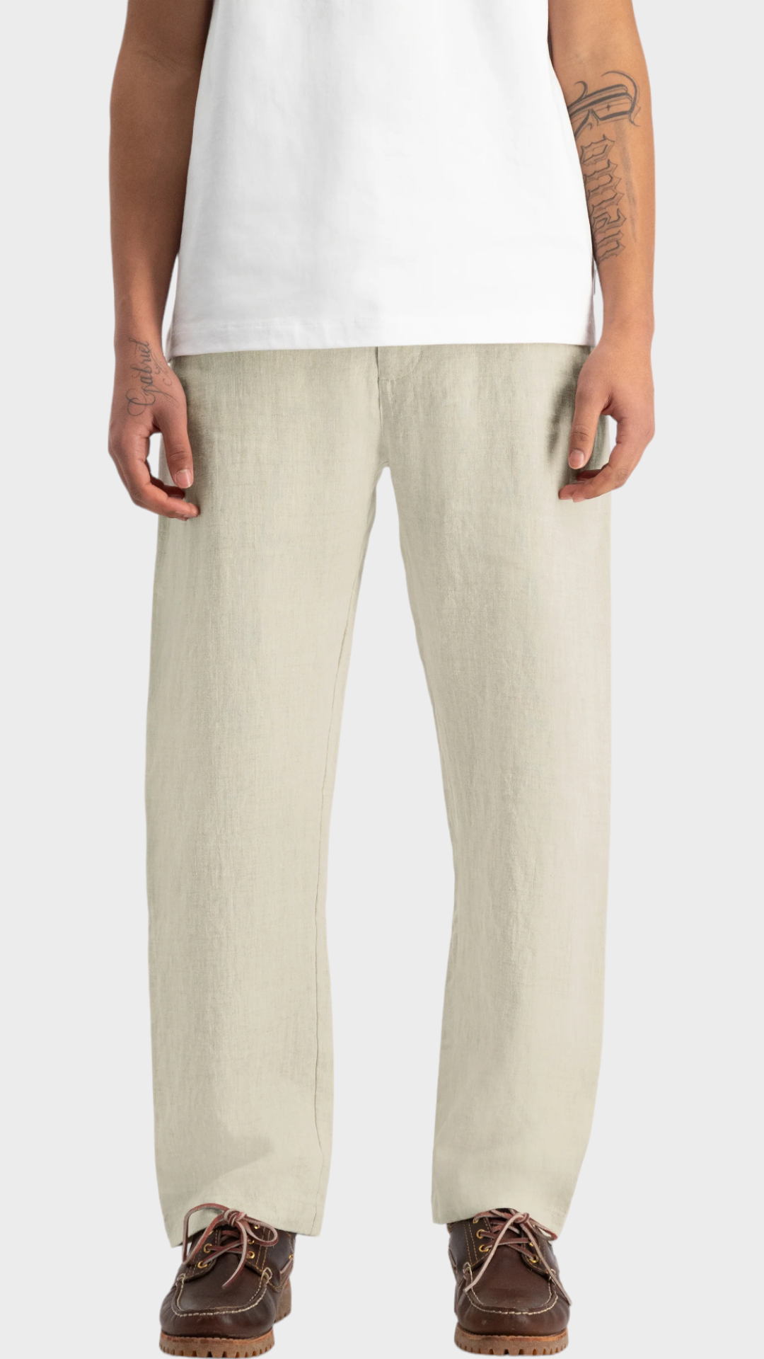 Seamless Linen Trousers Bone