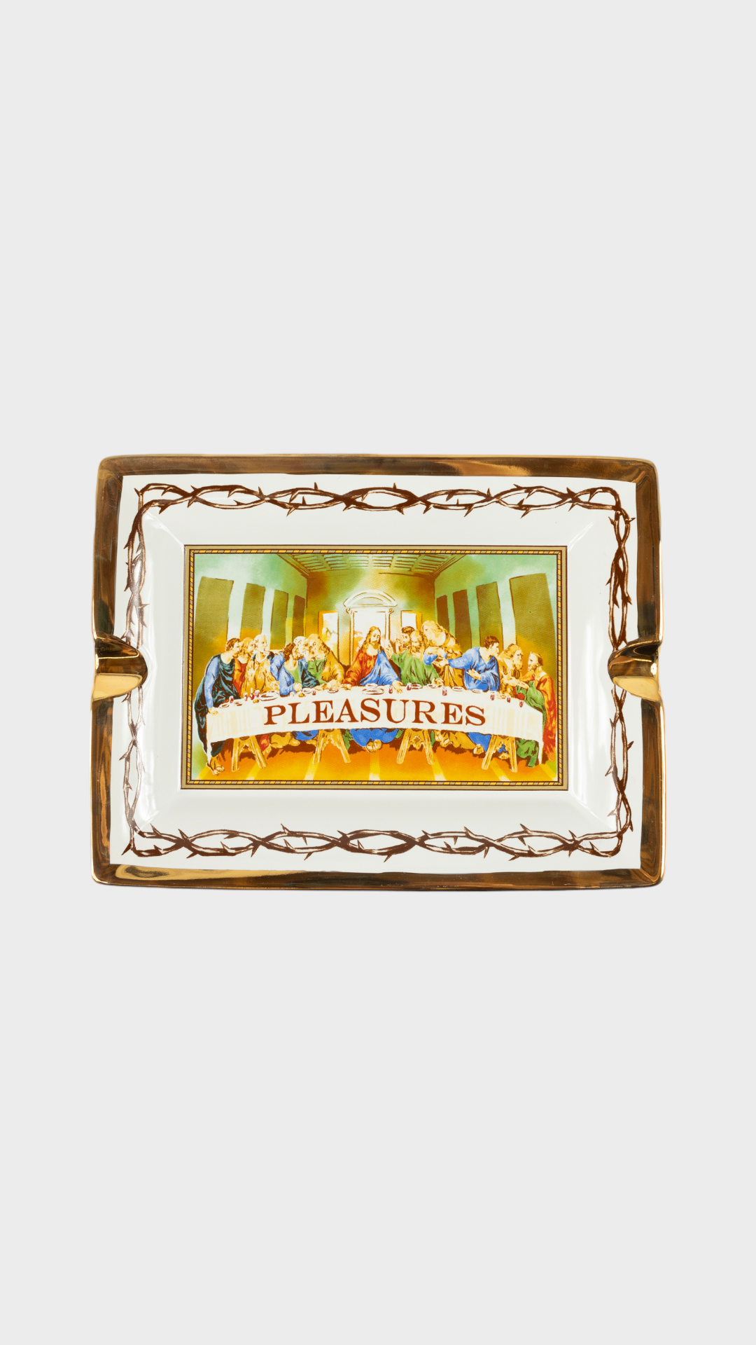 White Supper Ceramic Tray White