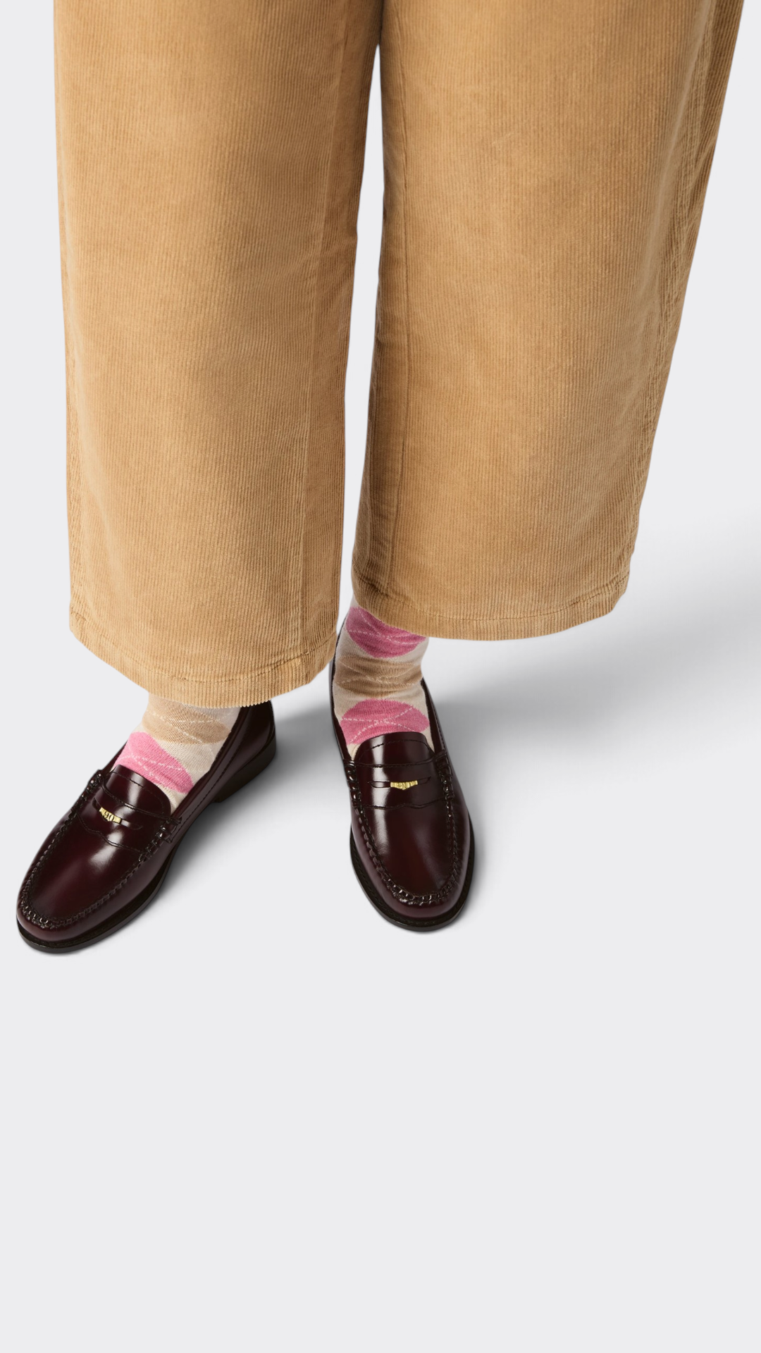 Weejuns Anniversary Penny Loafers Wine - con modelo