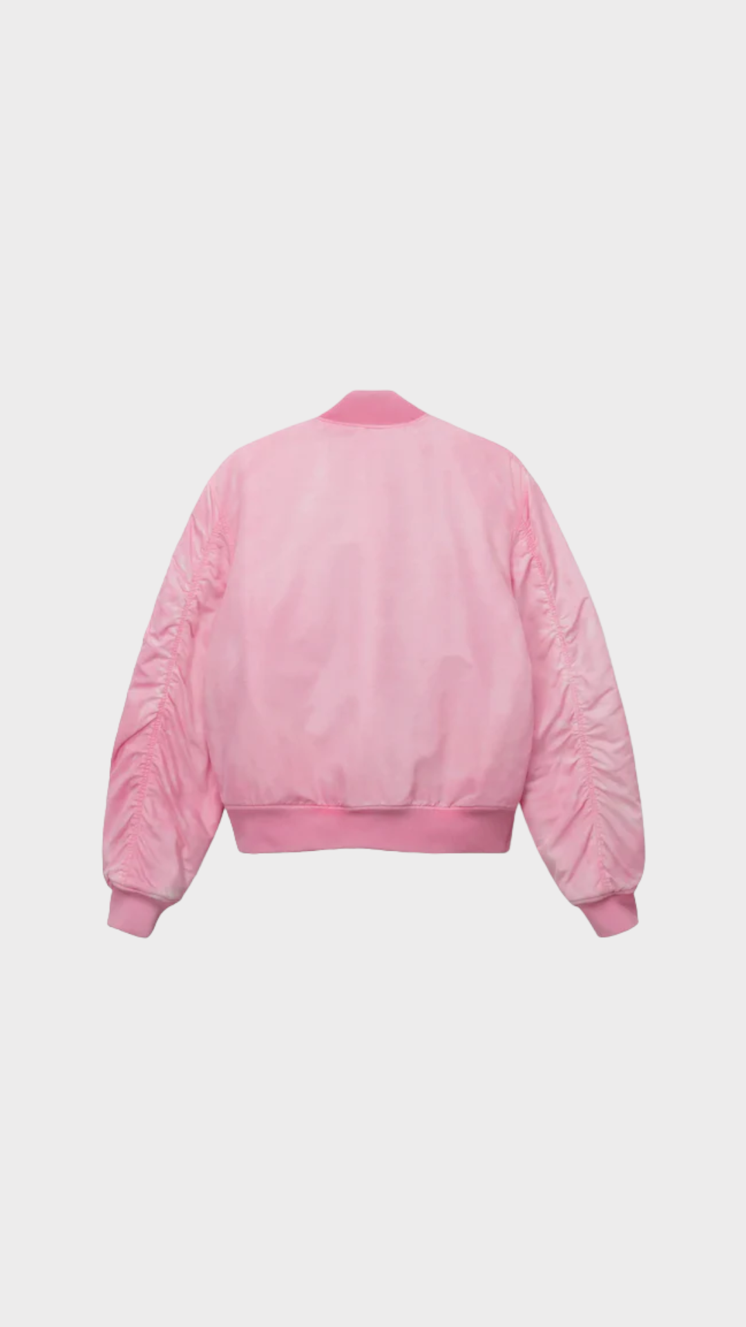 Dyed Nylon Bomber Pink